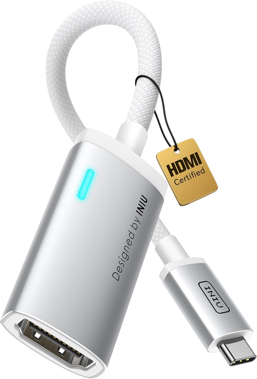 INIU C60 USB-C till HDMI-adapter 4K 60Hz för iPhone och MacBook
