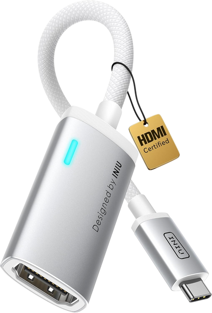 INIU C60 USB-C till HDMI-adapter 4K 60Hz för iPhone och MacBook