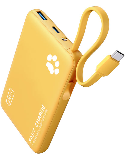 INIU Pawsible P41L-E1 Power Bank avec câble intégré, la plus fine 20 W 10 000 mAh