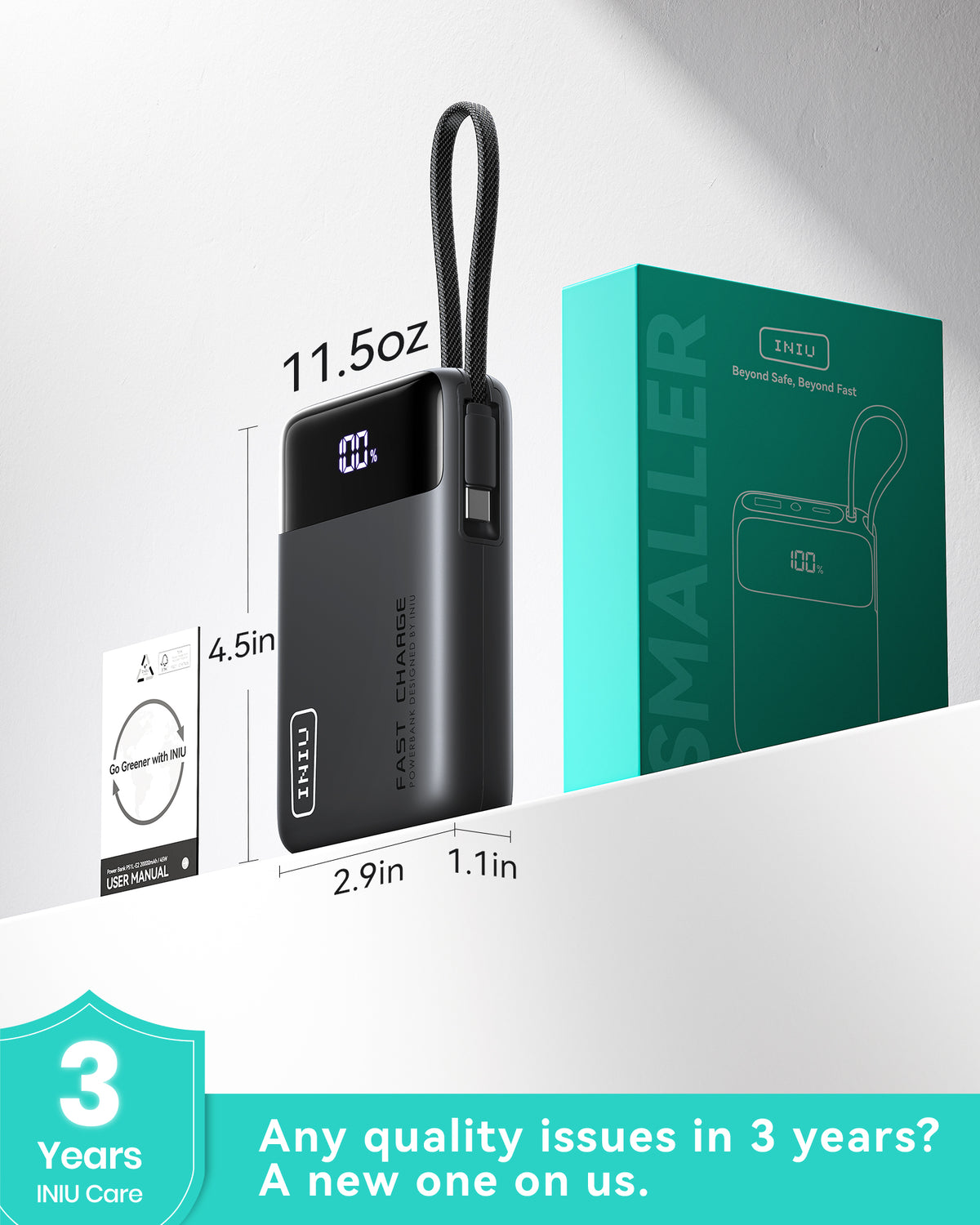 INIU Tragbare Powerbank 20000mAh 45W