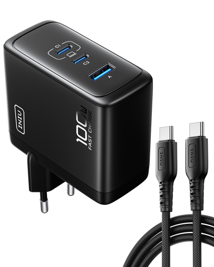 INIU Caricabatterie GaN a 3 porte da 100 W A11