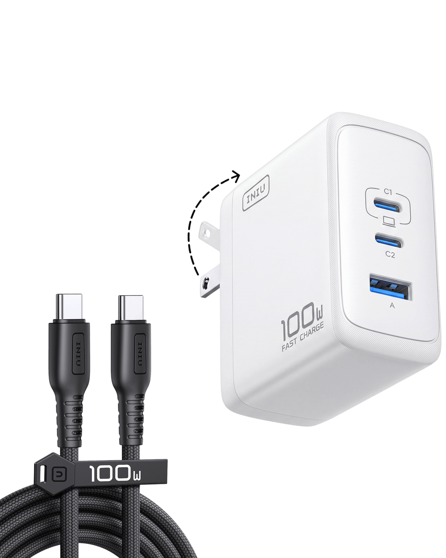 INIU Caricabatterie Cougar A11 da 100 W GaN