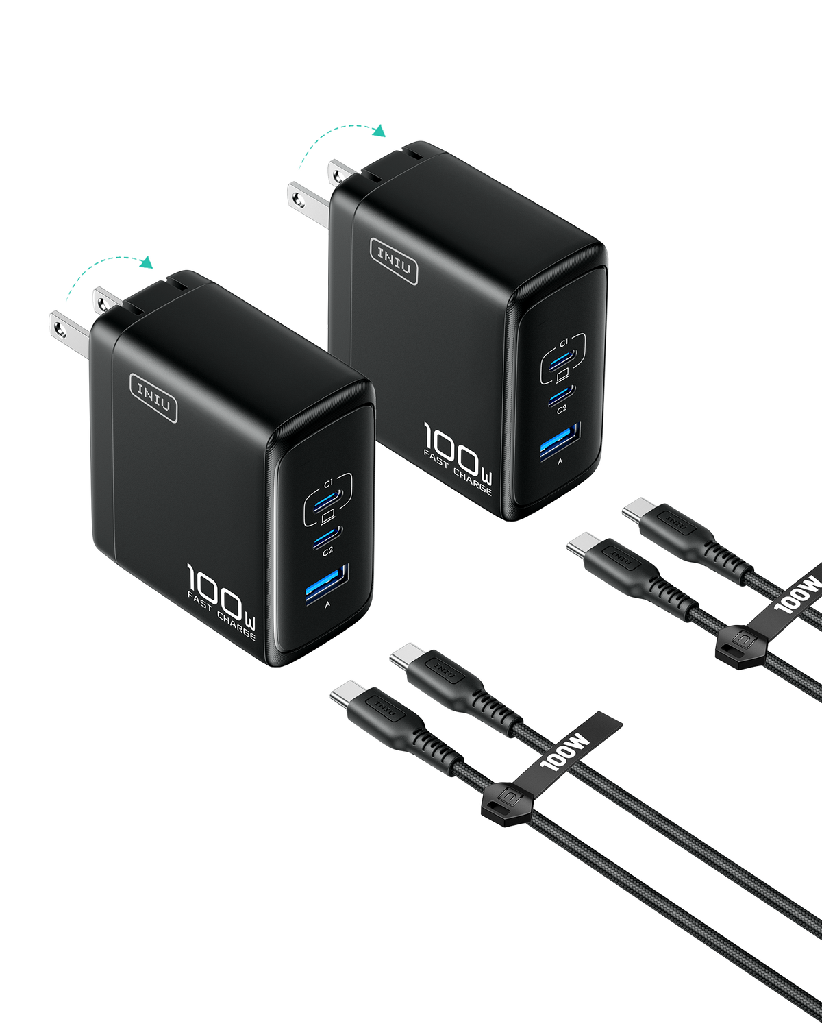 INIU Caricabatterie Cougar A11 da 100 W GaN