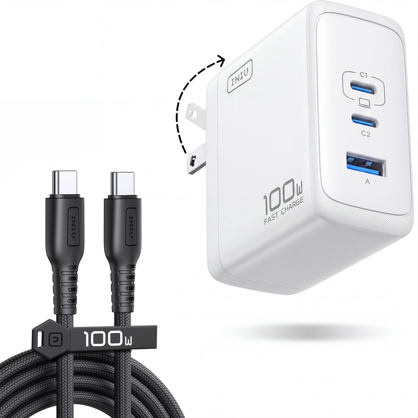 INIU A11 100W 3-Port GaN Charger