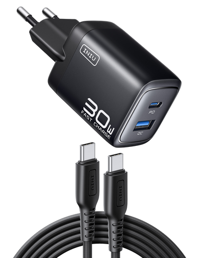 INIU Caricabatterie a doppia porta A12 da 30 W