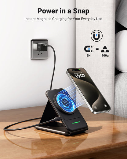 INIU SnapGo WI222 - Base de carga inalámbrica 3 en 1, multifunción magnética de 15 W