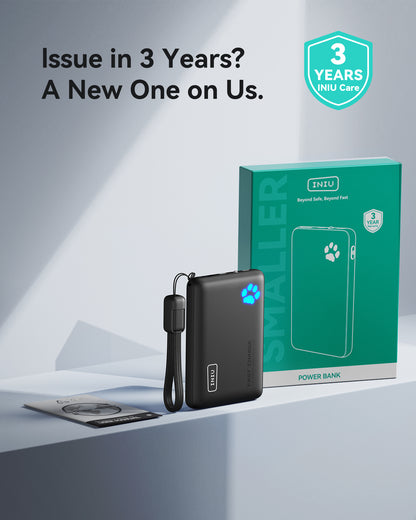 INIU Pawsible P41 Power Bank, Fast Charge, 45W, 10000mAh