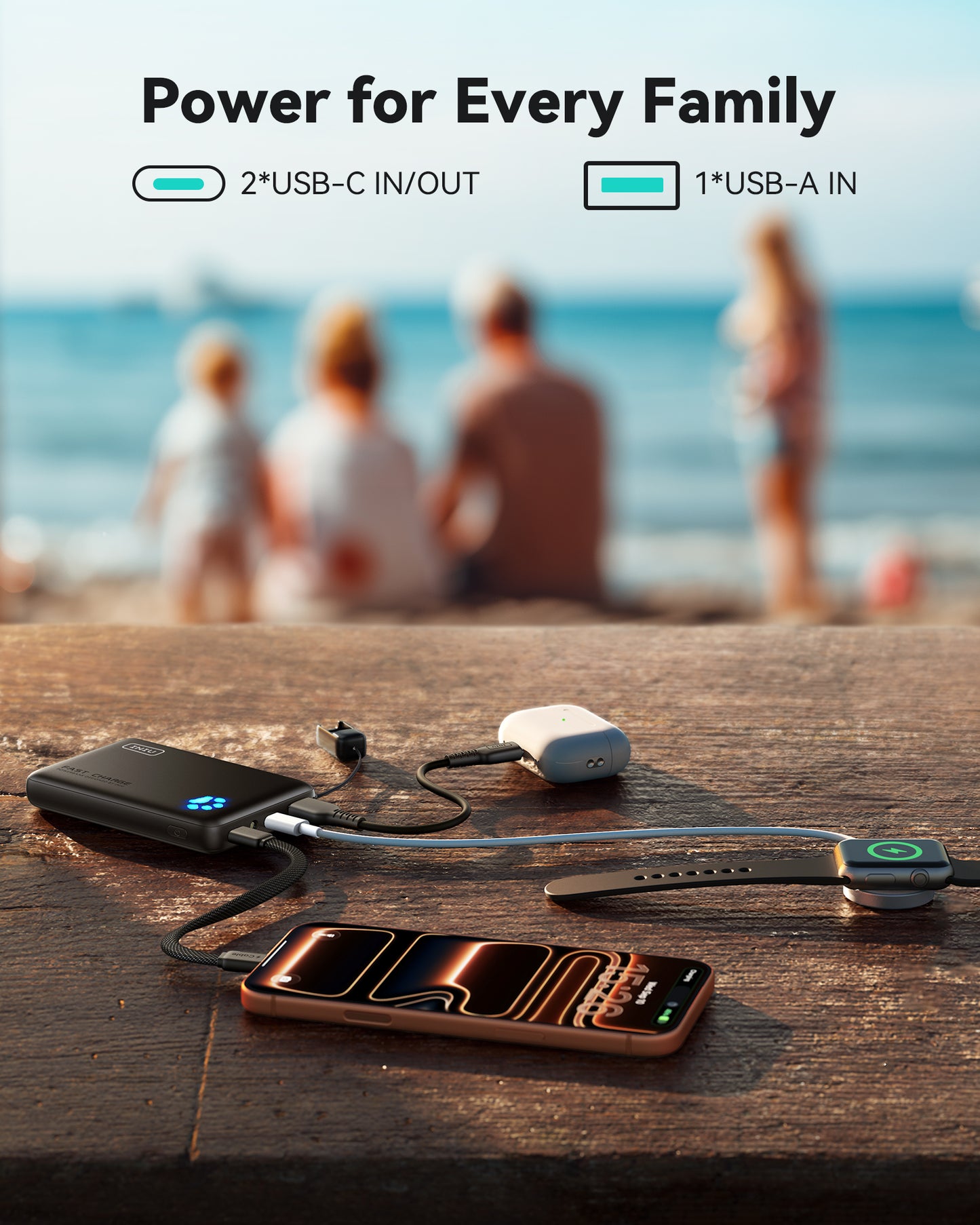 INIU Pawsible P41 Powerbank, Snabbladdning, 45W, 10000mAh