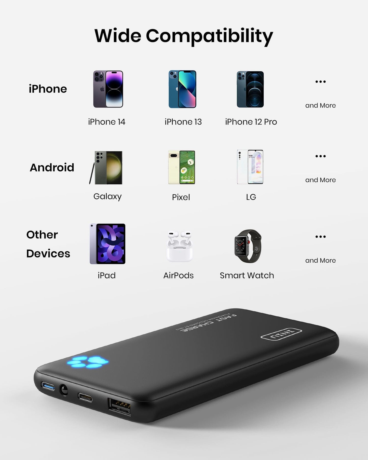 Caricabatterie portatile INIU B3, 20W PD3.0 più debole 10.000 mAh