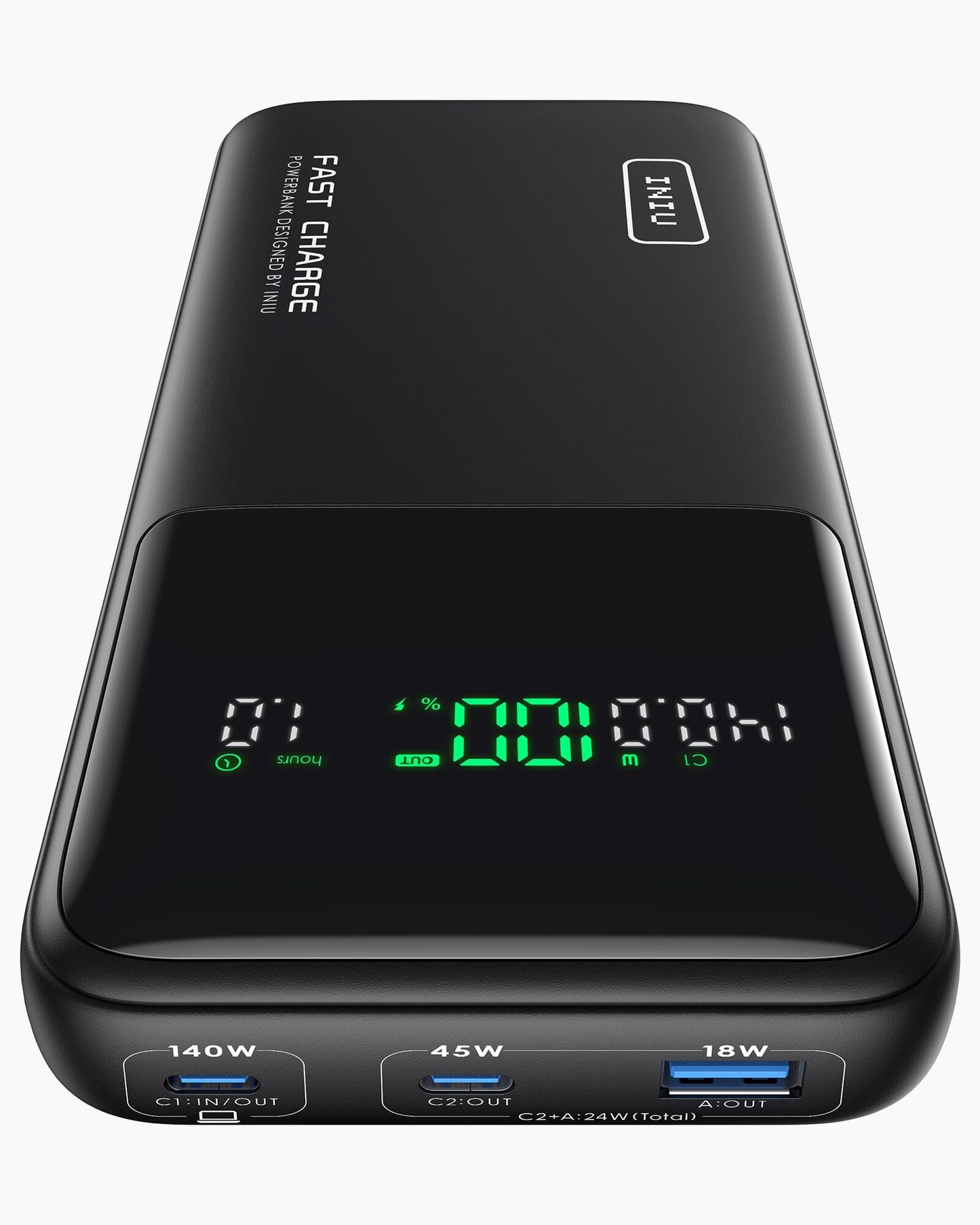 INIU B64 140W 27,000mAh, Charge Rapide 1,000 Dispositifs, 140W Max Sortie d'un Port pour iphone,ipad,etc