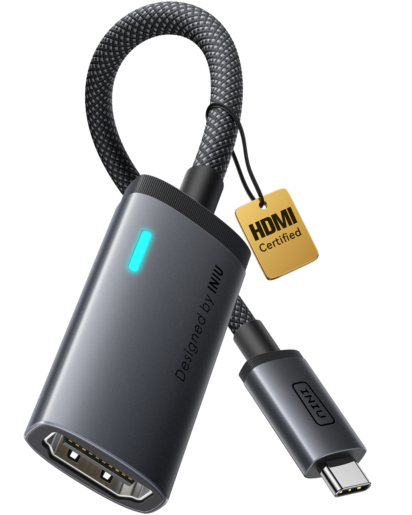 INIU C60 USB-C till HDMI-adapter 4K 60Hz för iPhone och MacBook