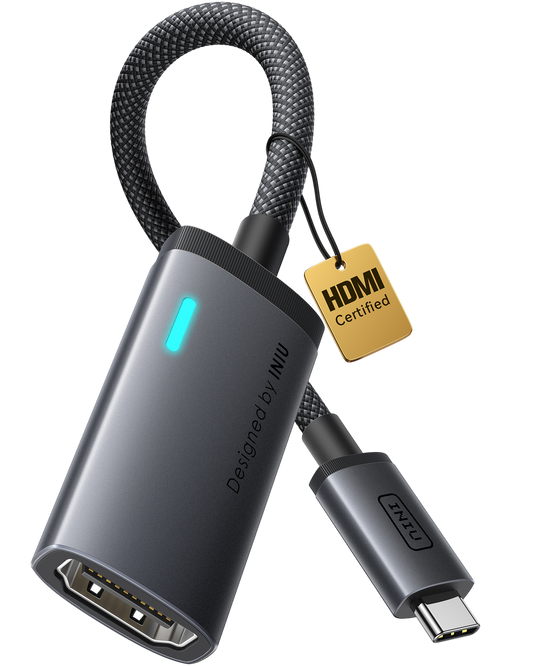 INIU Adaptateur C60 USB-C vers HDMI 4K 60 Hz pour iPhone et MacBook