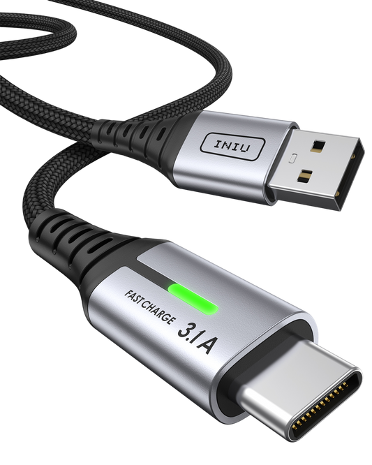 INIU D5C Nylon-ummanteltes USB-A-zu-USB-C-Kabel, 18 W, verschiedene Längen