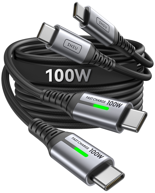 INIU D5CC USB C till C-kabel 100 W (2,1 m, 2-pack)