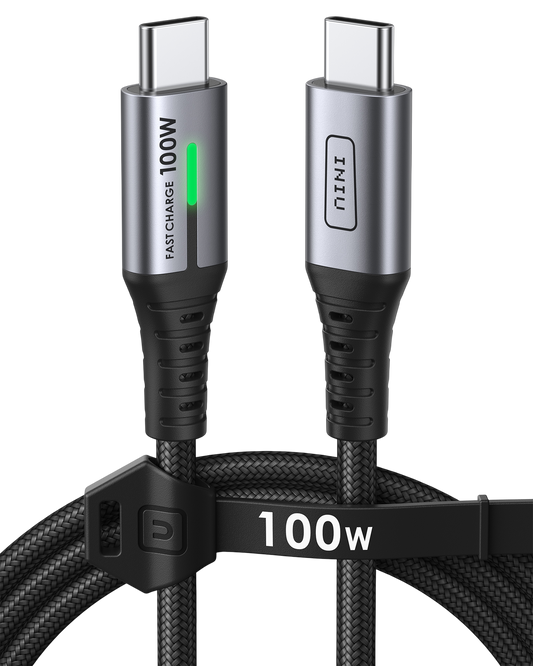 INIU D5CC 100W USB-C-zu-C-Kabel Schwarz (2 m, 1 Stück)