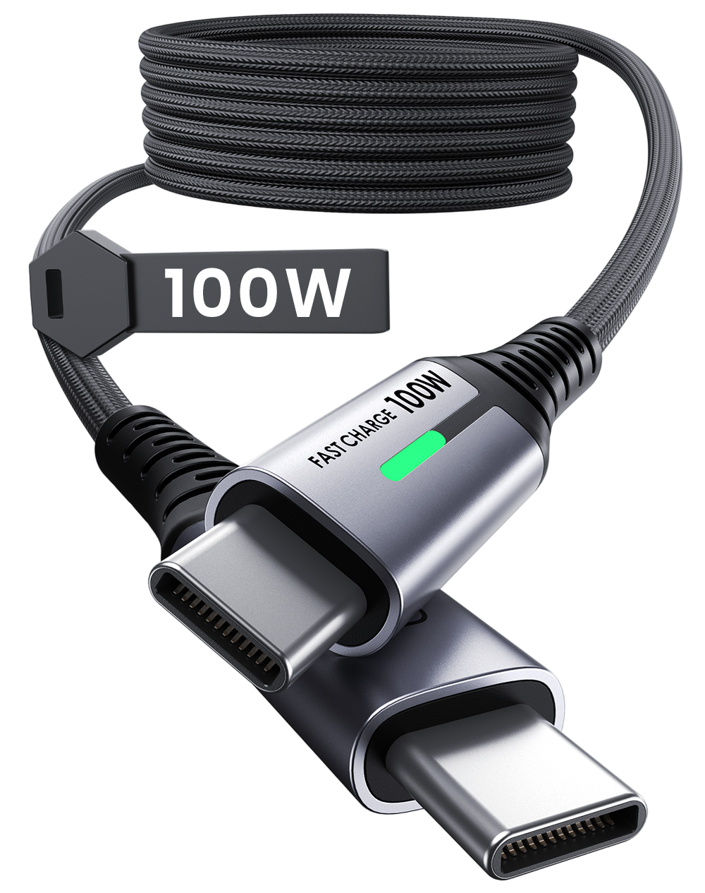 INIU D5CC USB C naar C-kabel 100W (2,0 m, 1-pack)