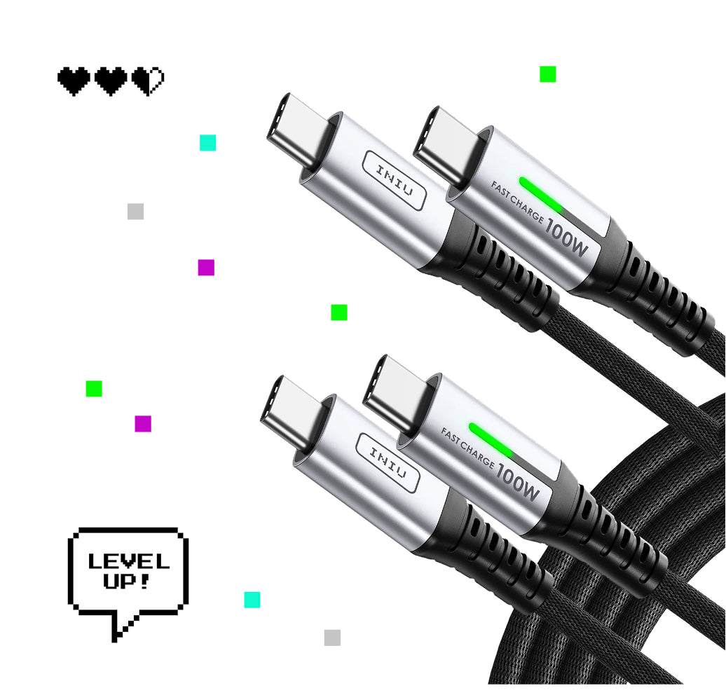 INIU Cavo USB C a C D5CC 100 W (2 m, confezione da 2) hover