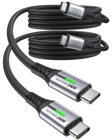 INIU D7CC USB C to C Cable 240W (6.6ft, 2-Pack)