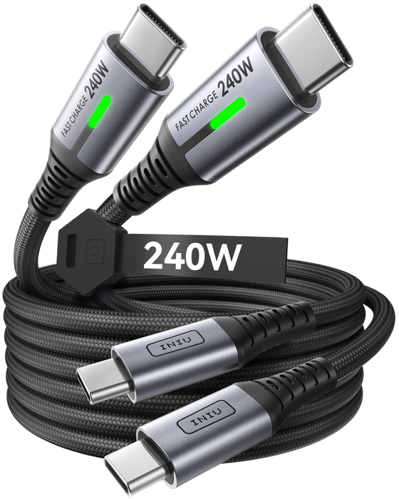 INIU Cable USB C a C D7CC de 240 W (2 metros, paquete de 2)