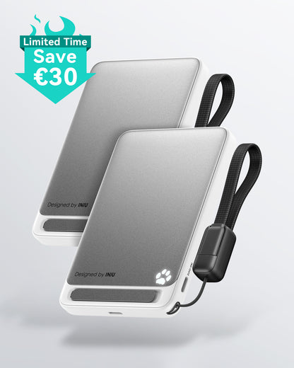 INIU Batterie externe magnétique ultra-fine SnapGo P73 Qi2 15W | 10 000 mAh
