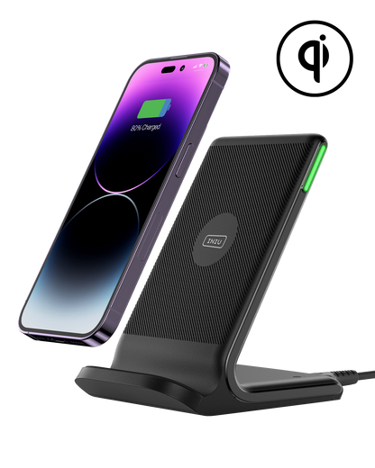 Caricabatterie wireless certificato INIU I211 15W Qi con luce adattiva per dormire