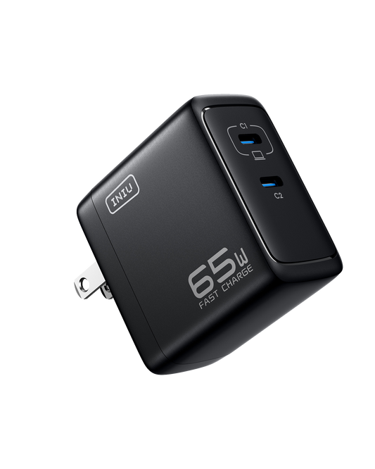 INIU I624 65W Dual Ports Wall Charger, GaN Material