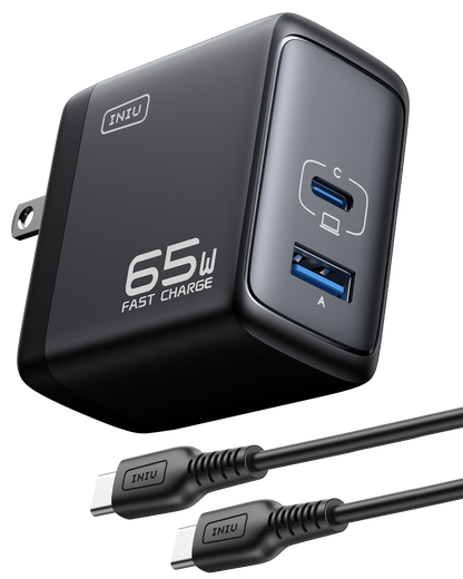 INIU I625 65W USB A C Ports Væg oplader, gan