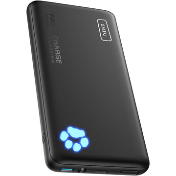 Cargador portátil INIU B3, 20 W, PD3.0, carga rápida, el banco de energía más delgado de 10 000 mAh, color negro