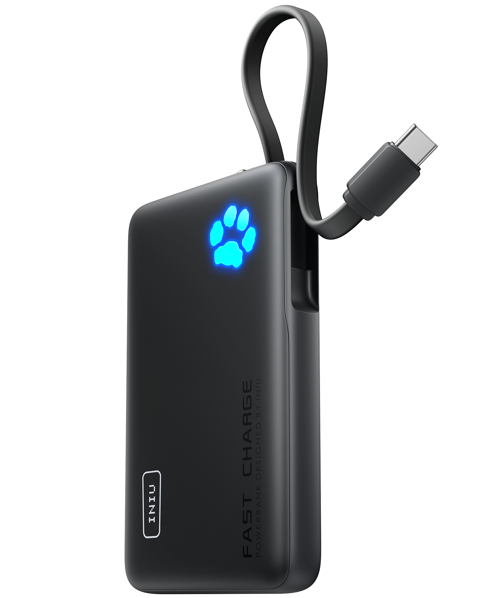 [New] INIU Pawsible P41L-E1 Power Bank mit eingebautem Kabel, flachstes 20 W, 10.000 mAh