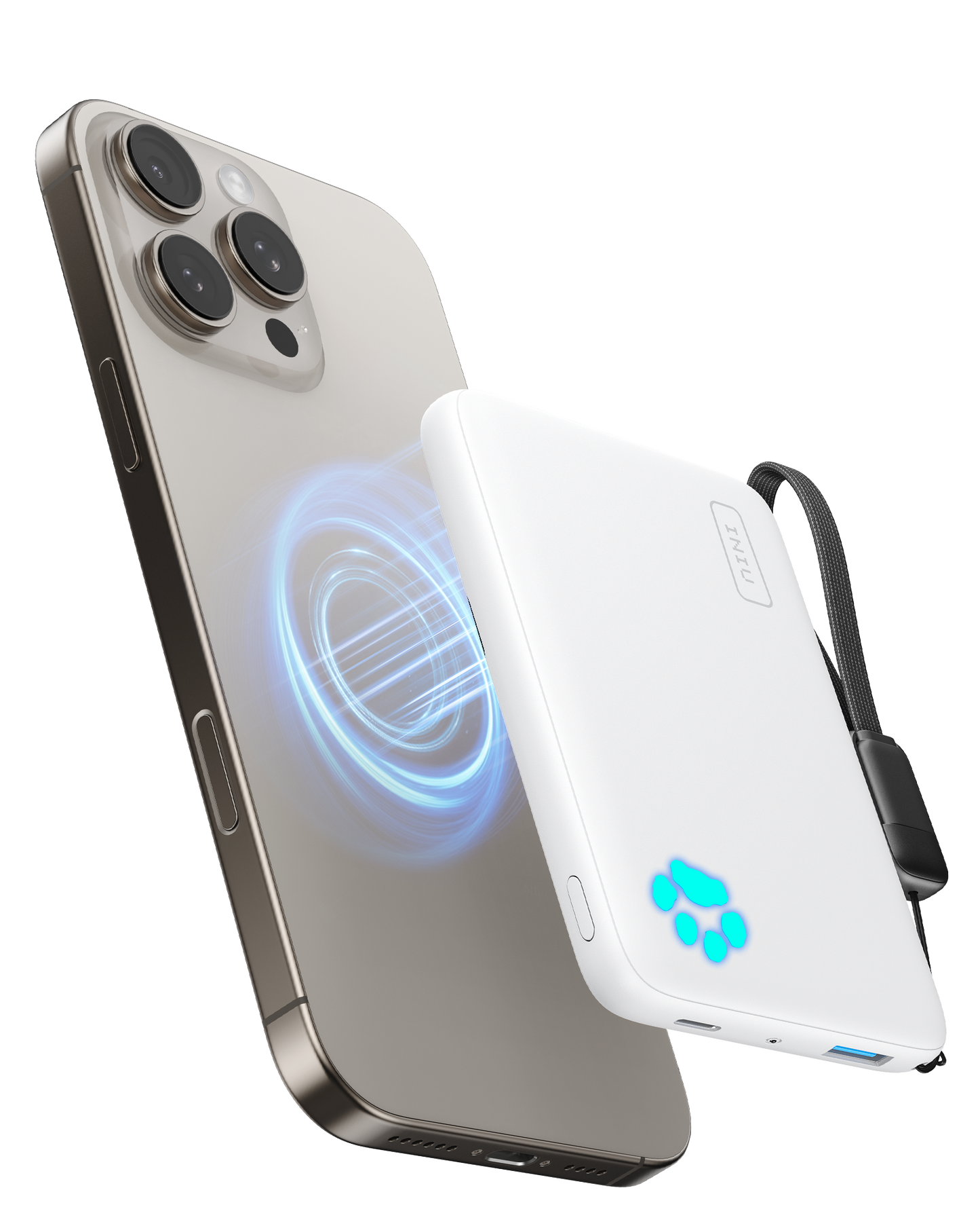 Banco de energía INIU Pawsible P43-E1 Qi2 de 15 W y 10 000 mAh con cargador Magsafe