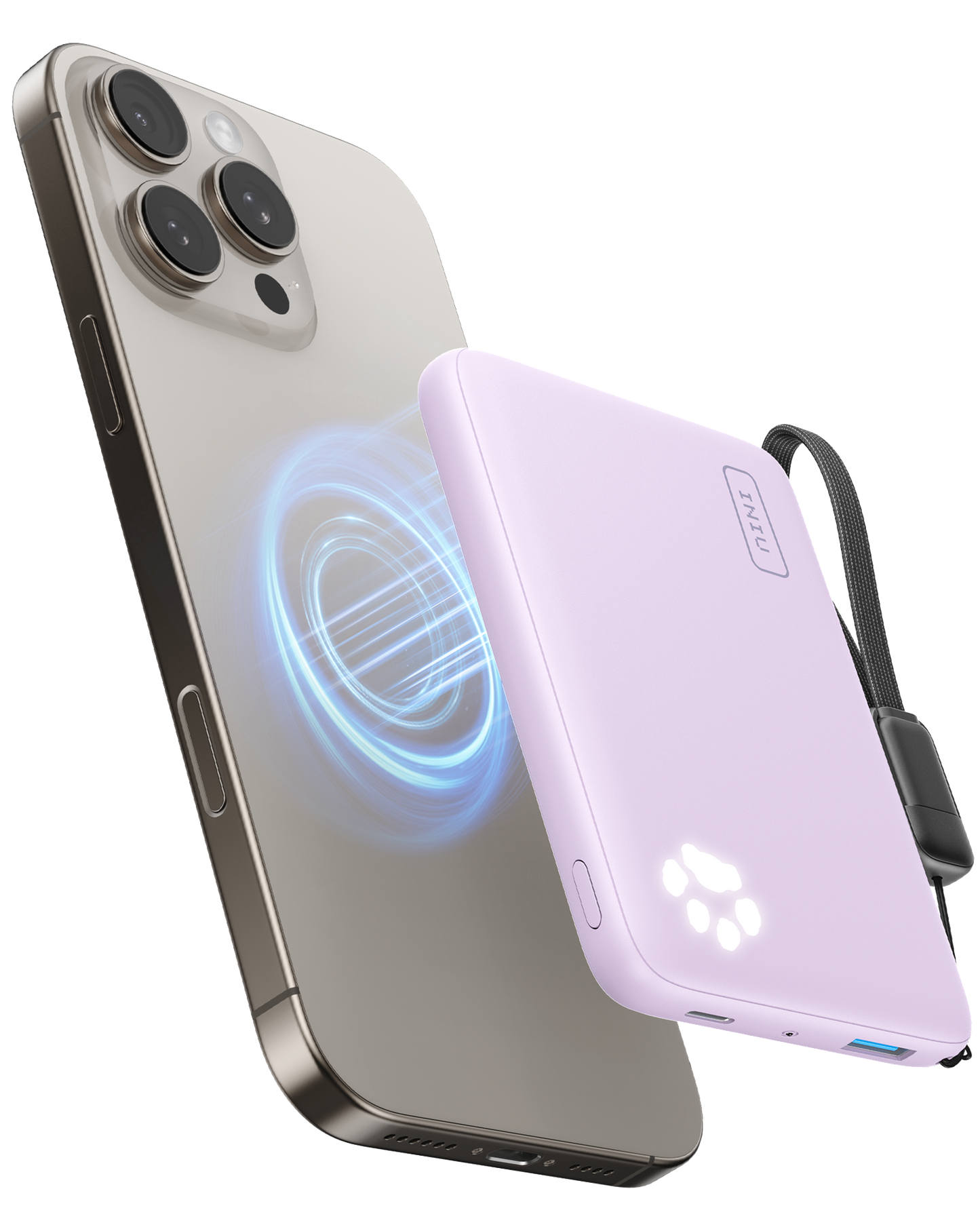 Banco de energía INIU Pawsible P43-E1 Qi2 de 15 W y 10 000 mAh con cargador Magsafe