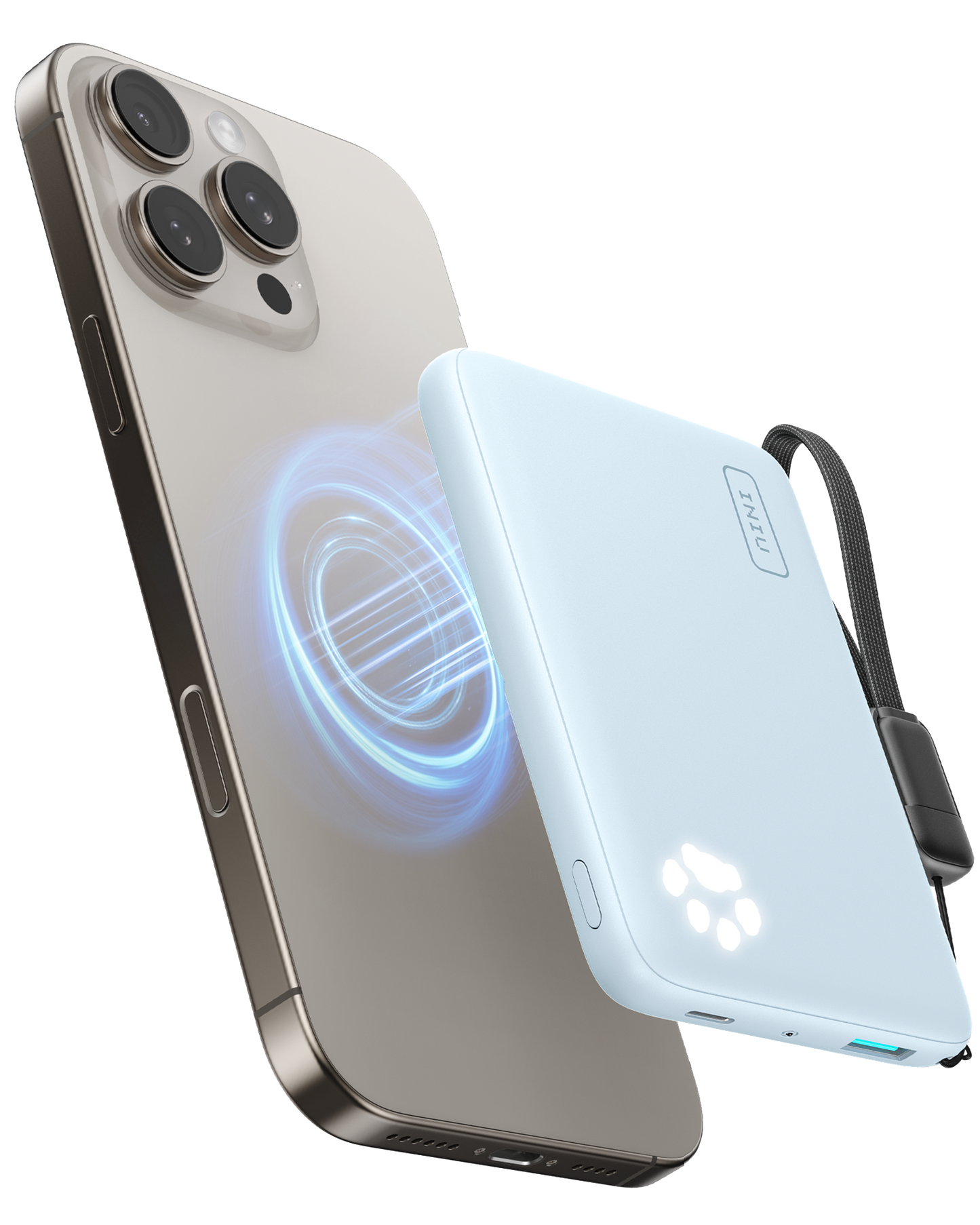 Banco de energía INIU Pawsible P43-E1 Qi2 de 15 W y 10 000 mAh con cargador Magsafe