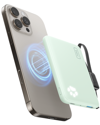 Banco de energía INIU Pawsible P43-E1 Qi2 de 15 W y 10 000 mAh con cargador Magsafe