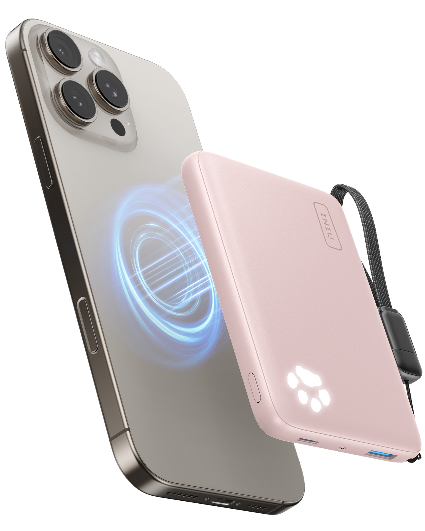 Banco de energía INIU Pawsible P43-E1 Qi2 de 15 W y 10 000 mAh con cargador Magsafe