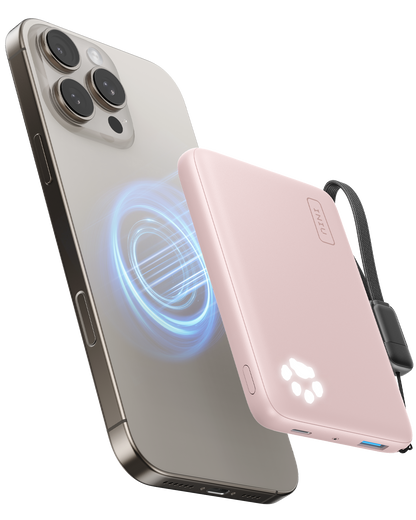 Banco de energía INIU Pawsible P43-E1 Qi2 de 15 W y 10 000 mAh con cargador Magsafe