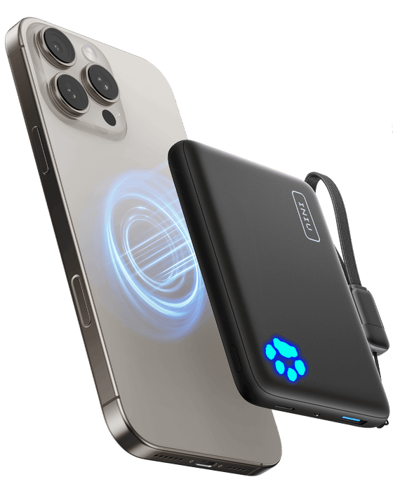 INIU Banco de energía Pawsible P43 Qi2 de 15 W y 10 000 mAh con Magsafe