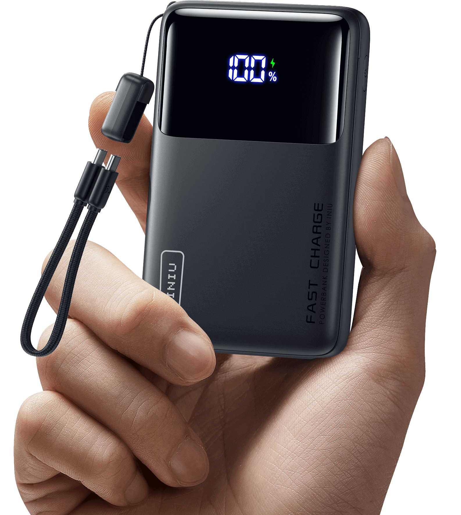 INIU P55-E2 Power Bank with Fast Charging - 100% Charge Display