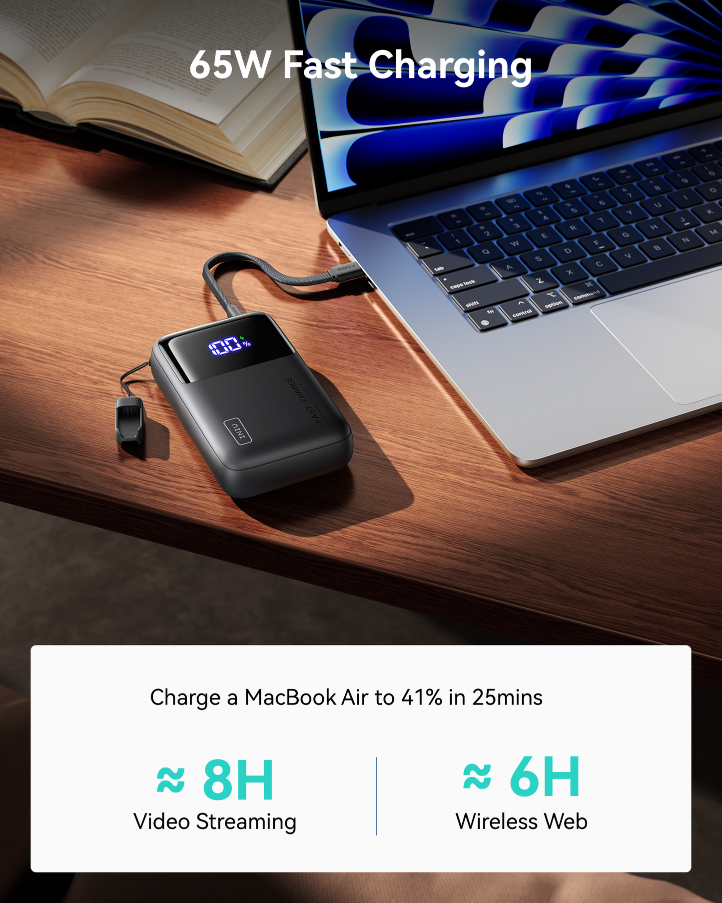 INIU Cougar P62-E1 Power Bank najmniejszy 65 W 20000 mAh