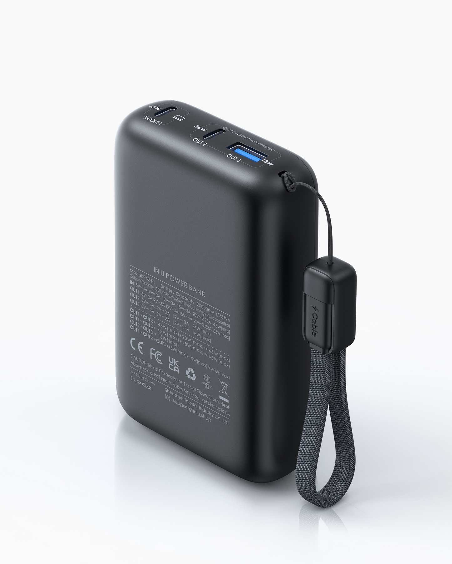 INIU Cougar P62-E1 Power Bank Smallest 65W 20,000mAh
