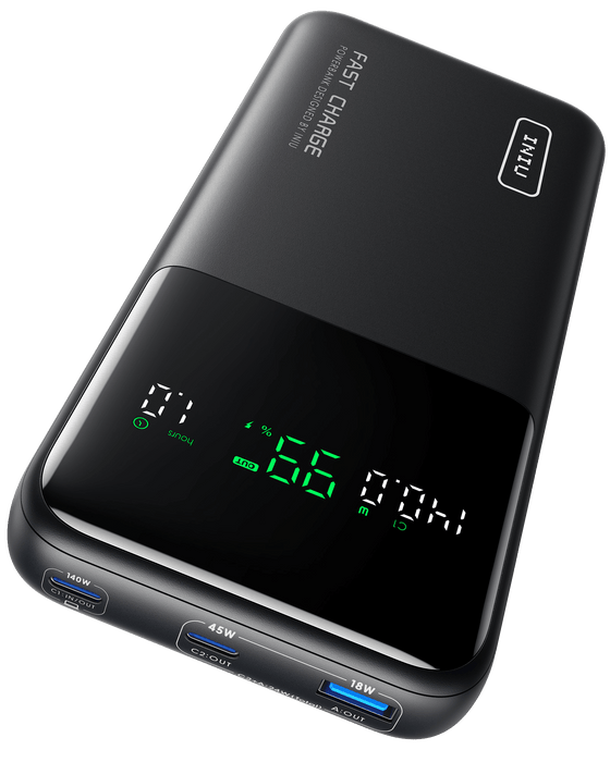 INIU Batería externa Cougar P64 de 140 W y carga rápida | 25 000 mAh
