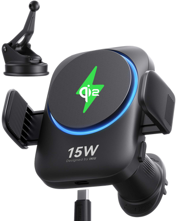 [New] Caricabatterie magnetico wireless per auto INIU V11-E1 Qi2 15W