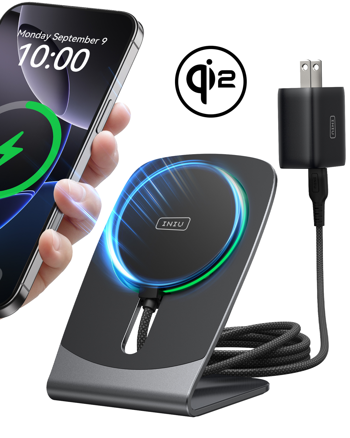 INIU Chargeur sans fil magnétique SnapGo W21 Qi2 15W