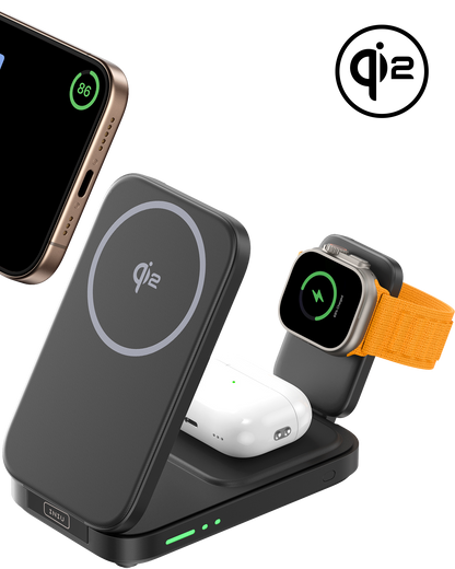 INIU SnapGo W31-E1 Qi2 15W 3 w 1 magnetyczna składana ładowarka bezprzewodowa