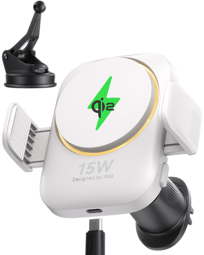 INIU SnapGo V11-E1 Qi2 15W magnetische draadloze autoladerhouder