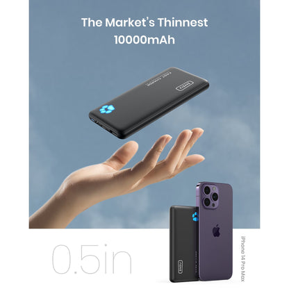 Caricabatterie portatile INIU B3, 20W PD3.0 Carica rapida Power Bank più sottile da 10000 mAh, nero
